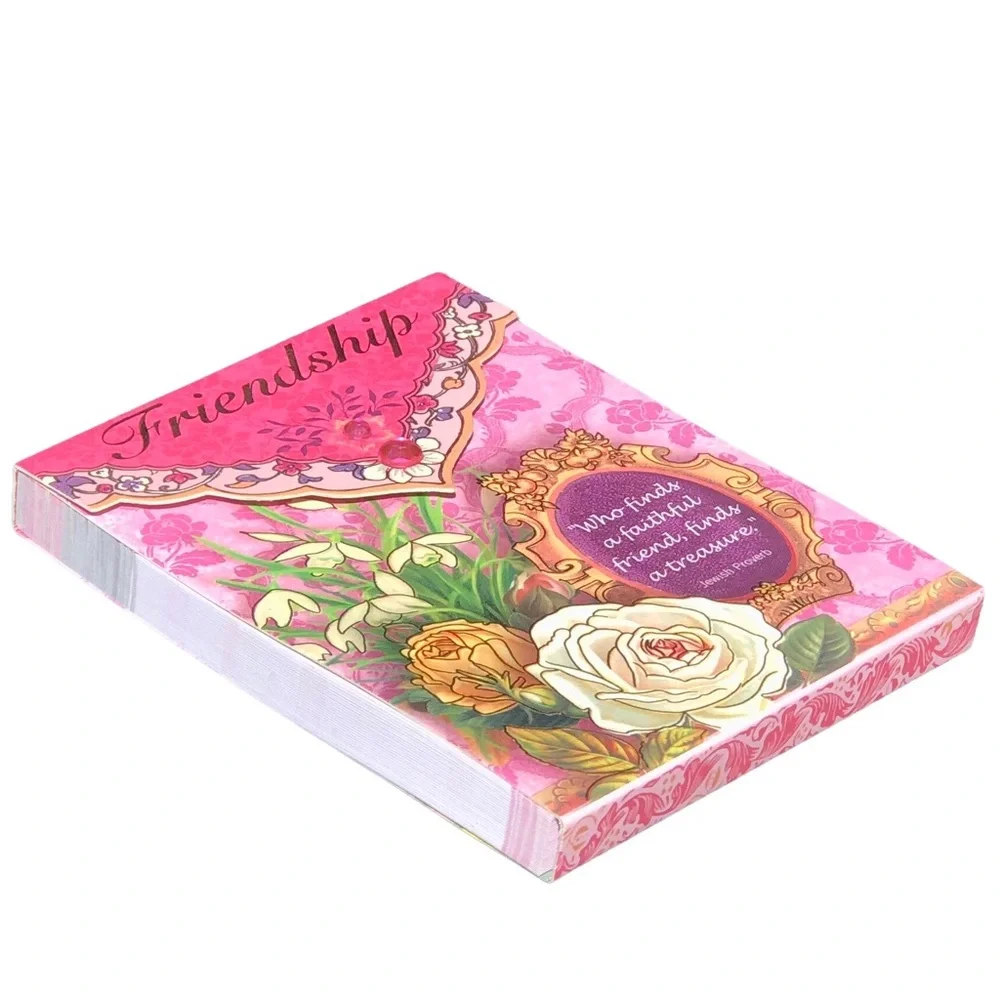 Punch Studio Embellished Mini Pocket Notepad ~ Friendship Quote (66345)